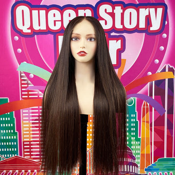 SDD 5x5 Ombre Brown HD Lace Wigs Bone Straight Bob Wig Bleached Knots 200% Human Hair Wigs