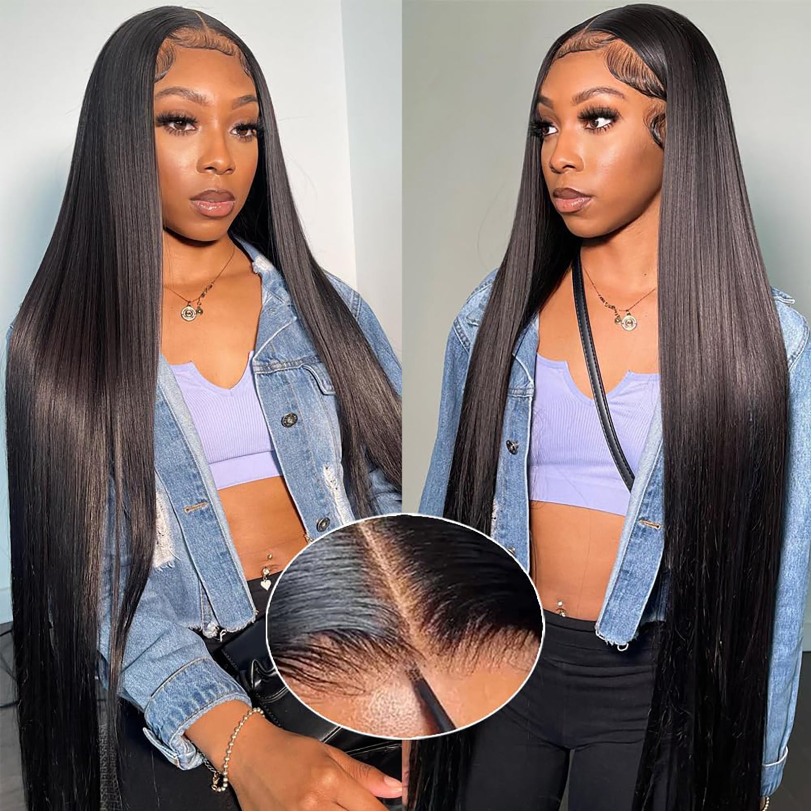 Burmese Top Virgin Hair 100% Human Hair Glueless Wig 13x4 Wear to Go Lace Wig Straight (HD-Lace)