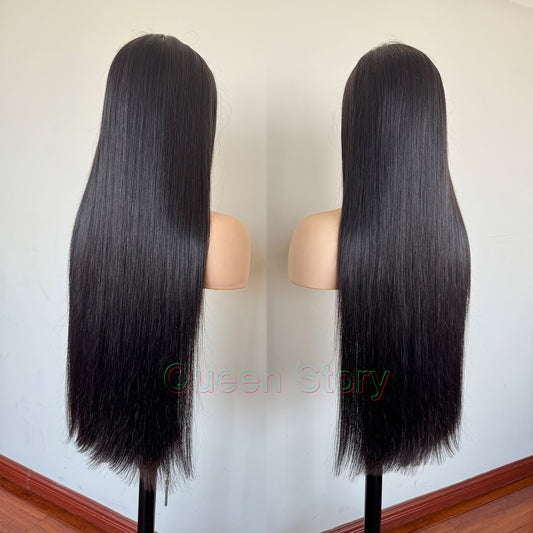 SDD wig 13x4 HD lace wig raw vietnamese hair bone straight bob wigs bleached knots 200% Density